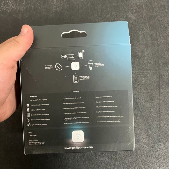 Philips Gen 2 Hue Bridge: Plastic, No Switch, Requires Hardwiring, Light Switch, - Picture 2 of 2